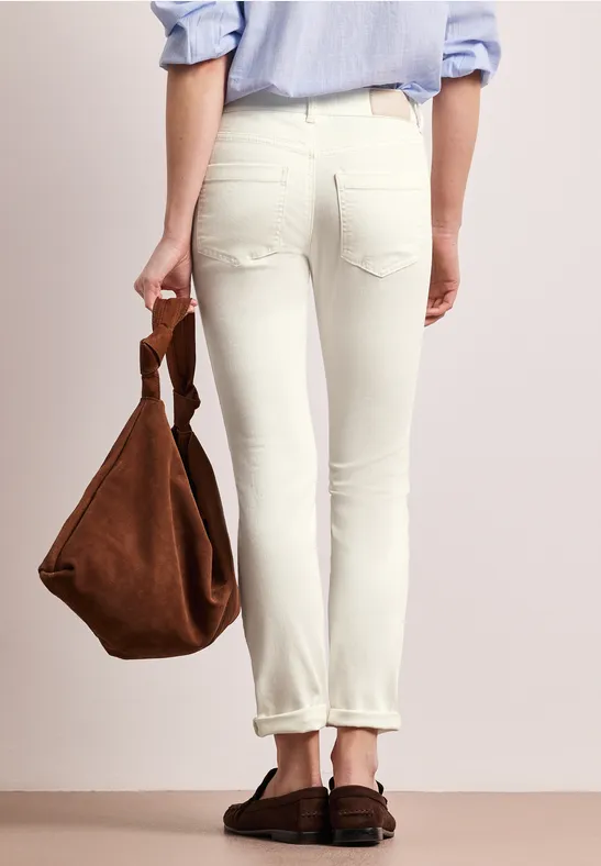 Mid Waist Slim Leg Jeans im Casual Fit