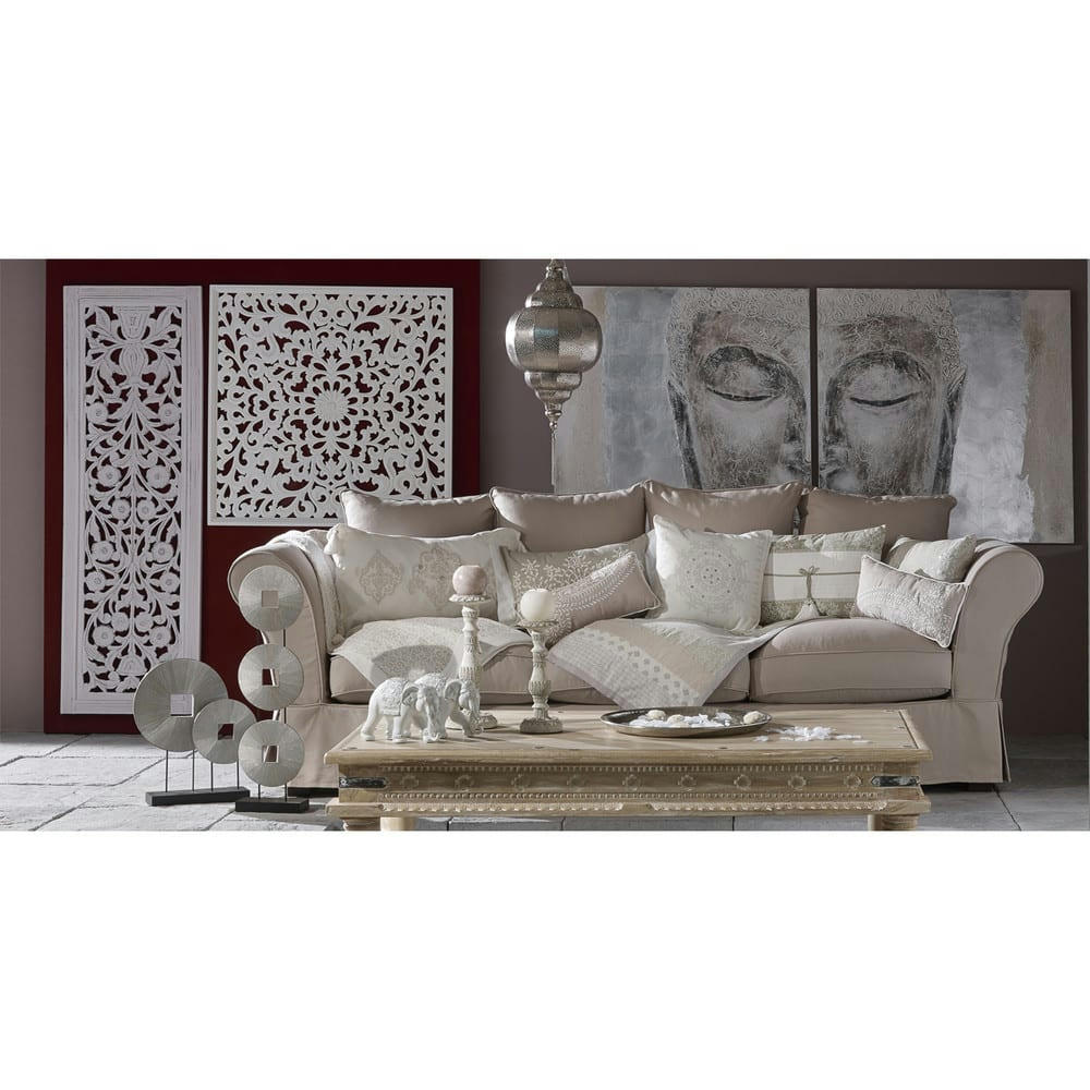 Gandhi - Table basse indienne en manguier massif