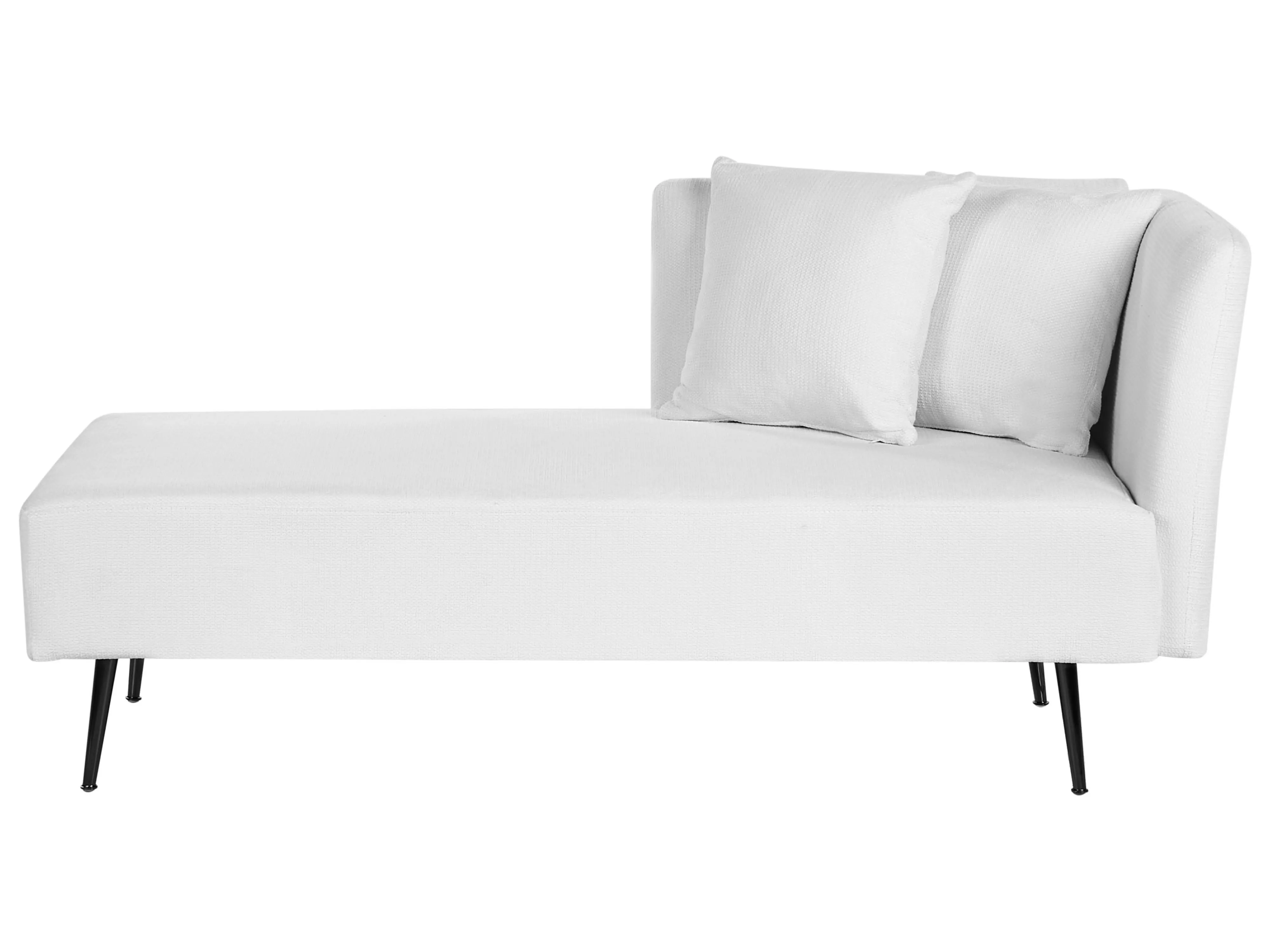 Right-Hand Chaise Longue RIOM Fabric White