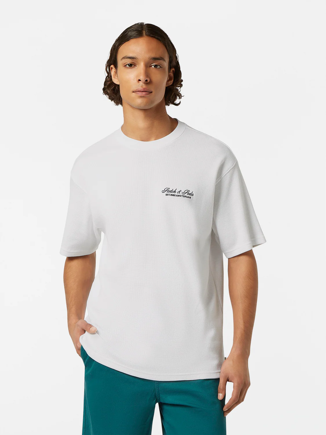 Relaxed Fit Waffle Logo T-Shirt