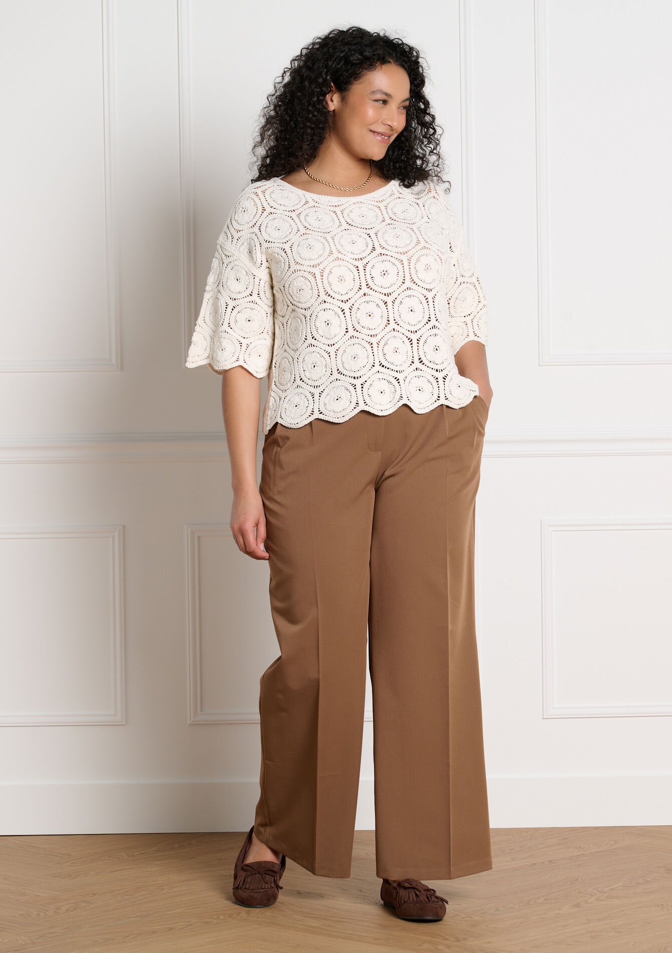 Gehaakt opengewerkt top