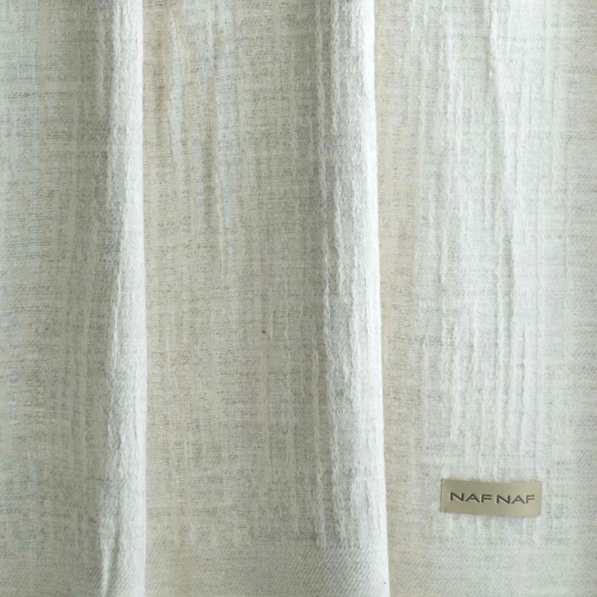 LAY - Plaid en coton gris perle 130x170