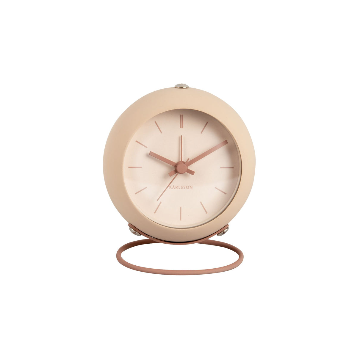 Karlsson wekker Nirvana Globe - bruin - Ø9.5cm