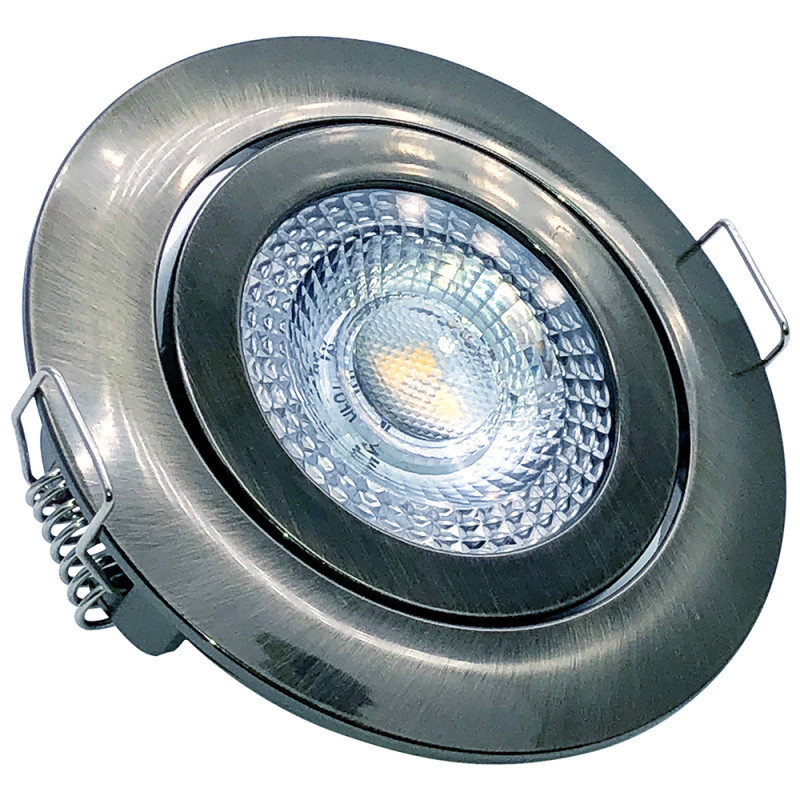 Spot à encastrer LED nickel brossé 4000 K 5 W ETHOS