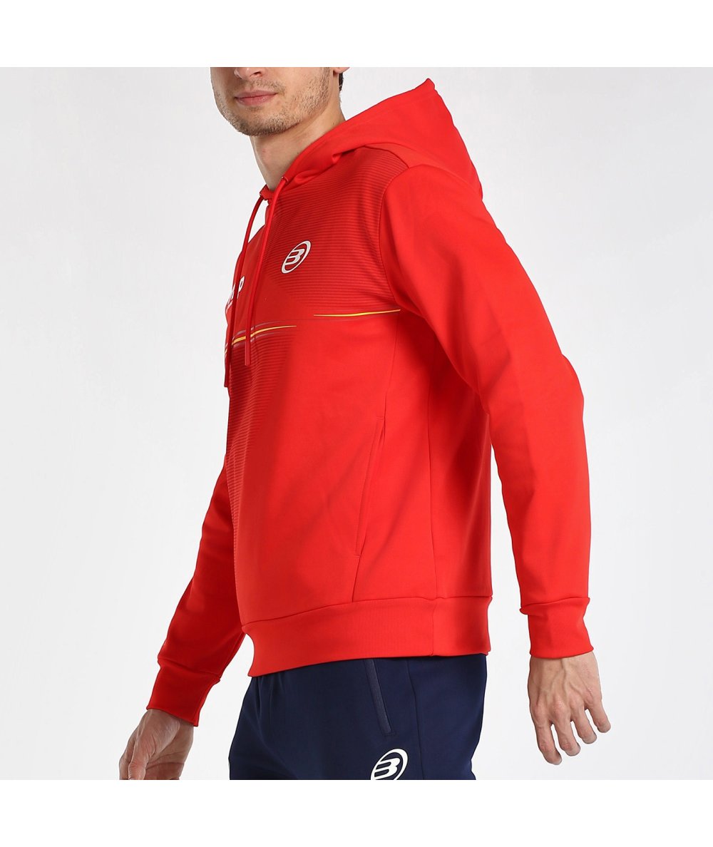SUDADERA BULLPADEL FORCA ROJO