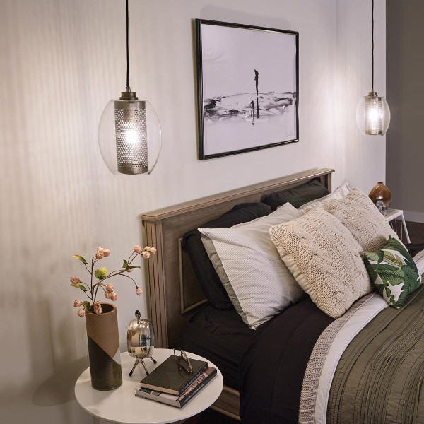 Lampa wisząca antyczny pewter Asher II 1xE27x60W Kichler