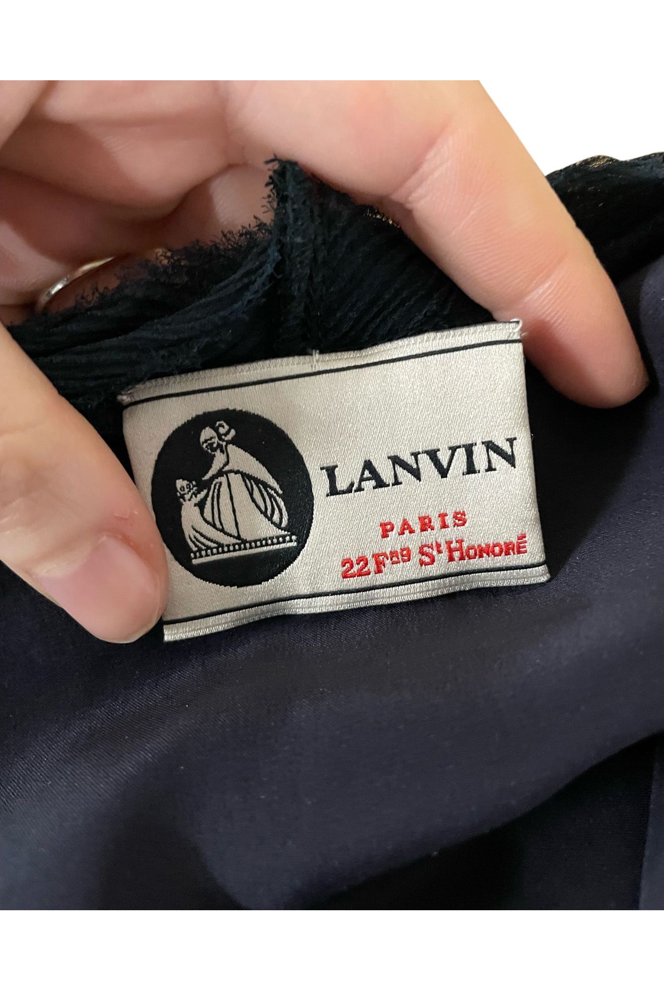 Lanvin Preloved Bow-Detail Belted Shift Dress in Green Cotton