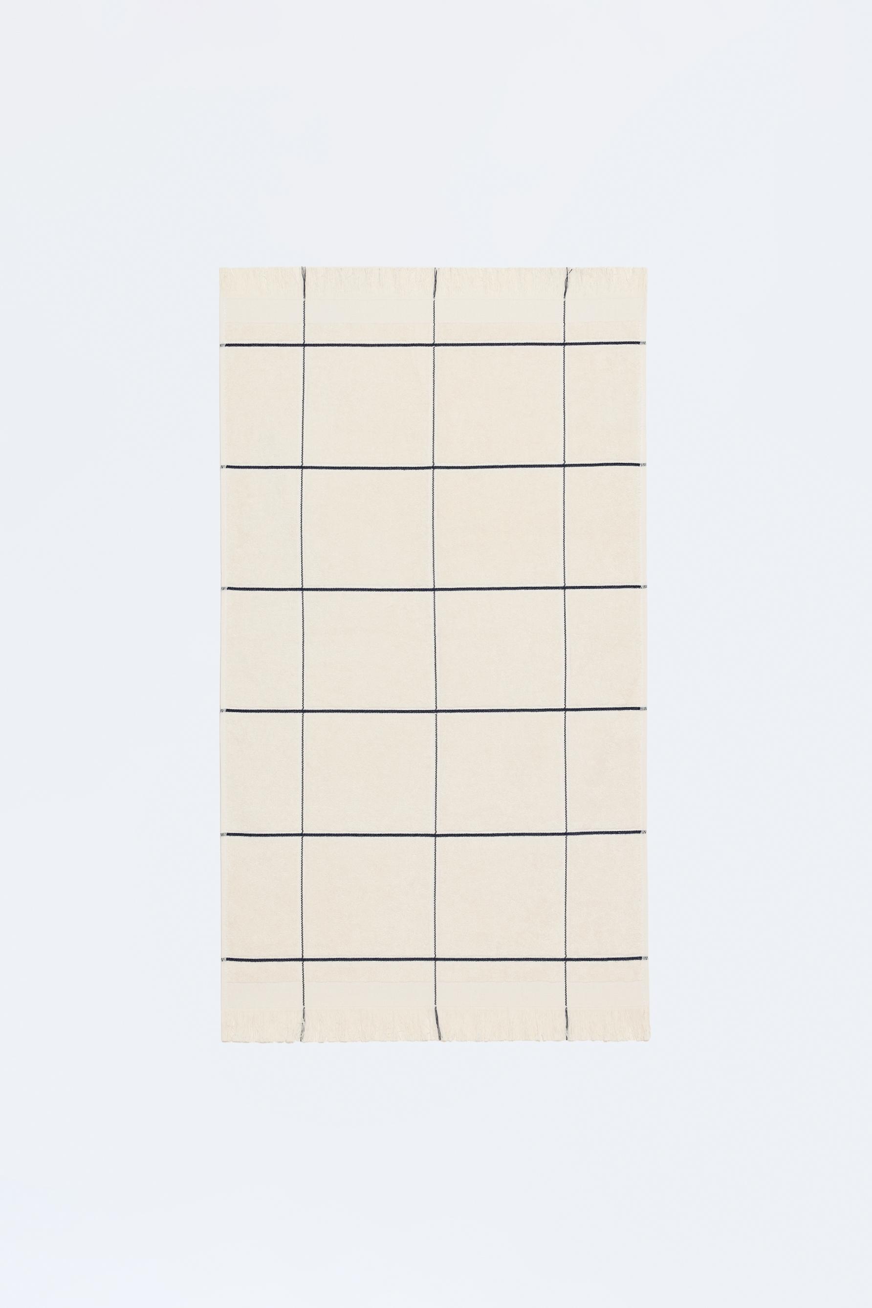 Toalla de mano cuadros 90 x 50 cm