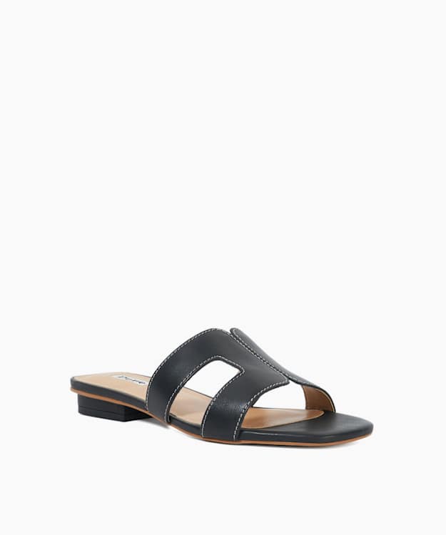 Loupe Black - Wide Fit Smart Slider Sandals