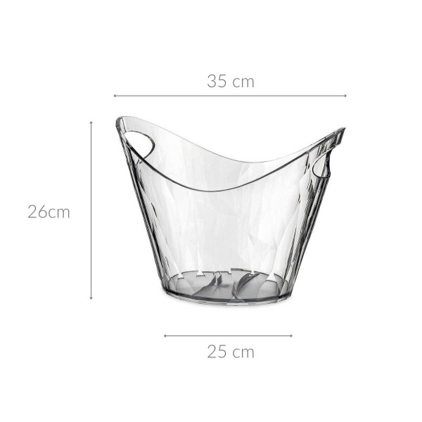 Cooler do lodu z superglas CLUB BUCKET, 6 l, KOZIOL
