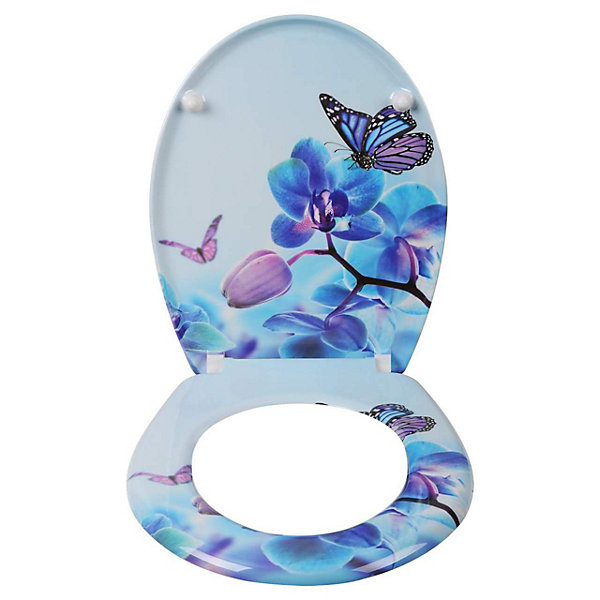 Abattant WC de toilette avec abaissement violet Helloshop26