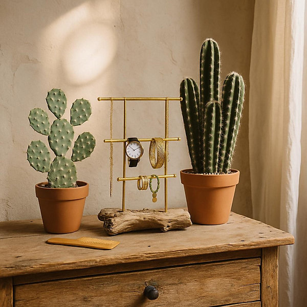 Cactus rufida artificiel 27cm, Rufia