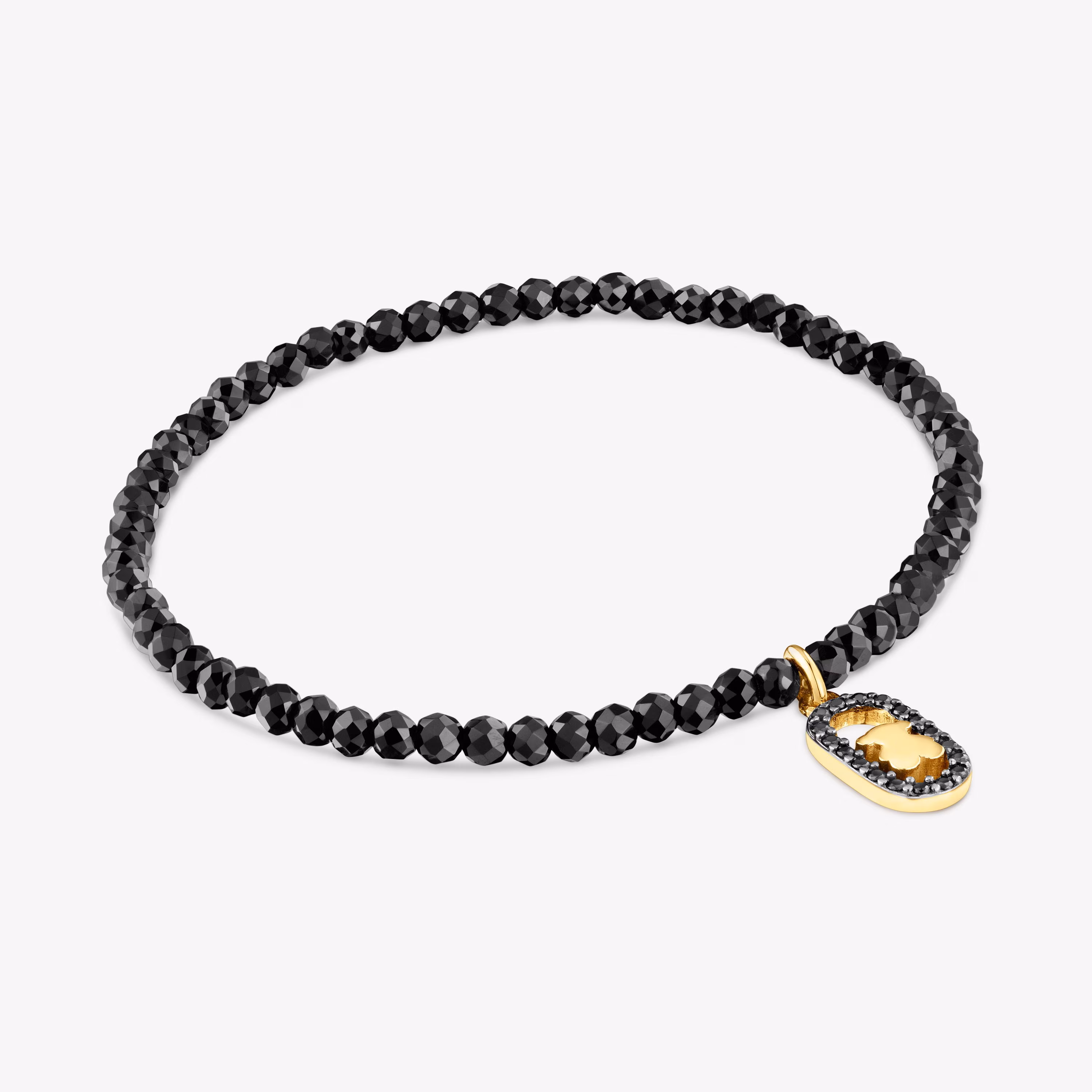 Pulsera elástica con espinelas y baño de oro 18 kt sobre plata Camille