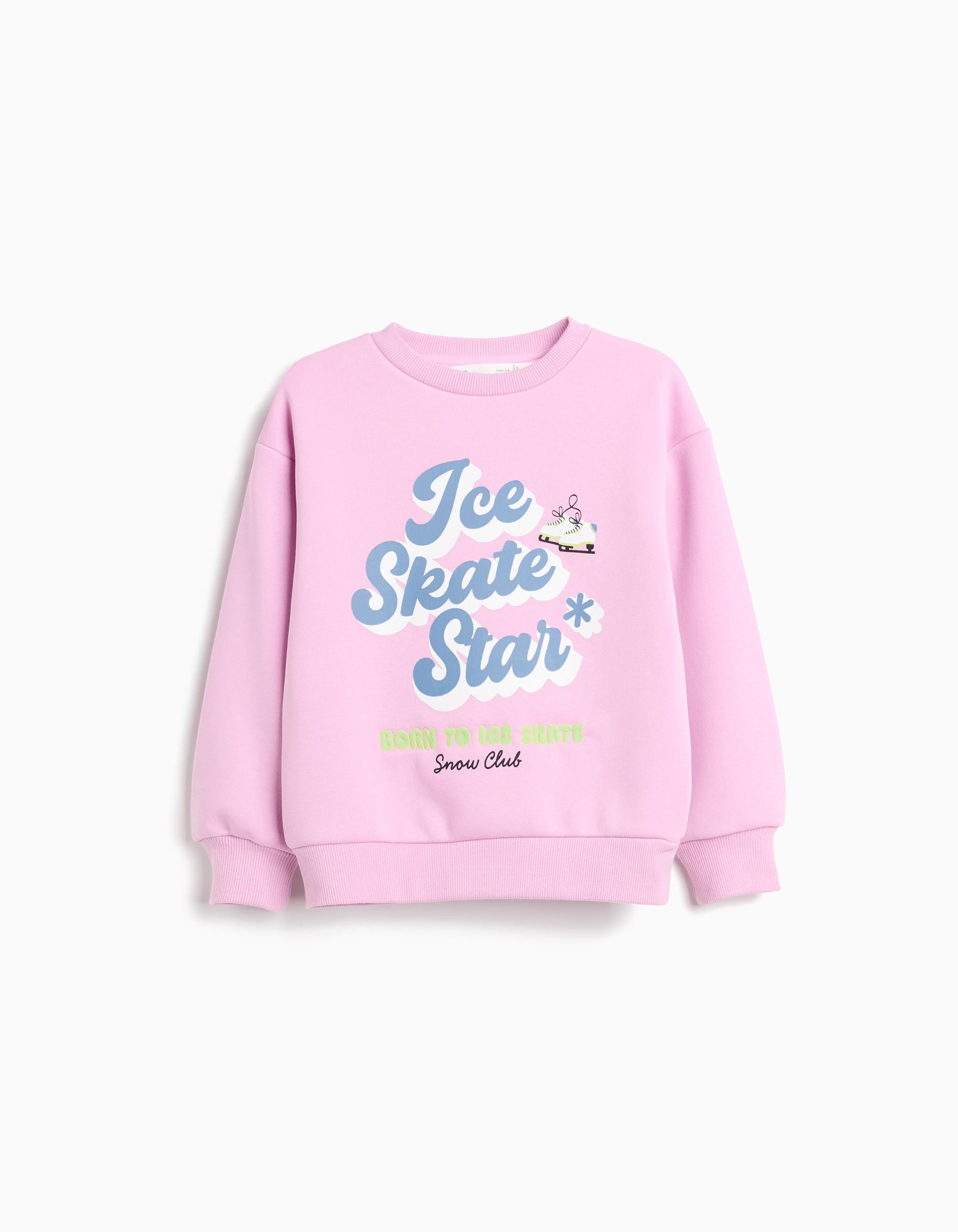 Sweatshirt de Felpa, Menina, Rosa Claro