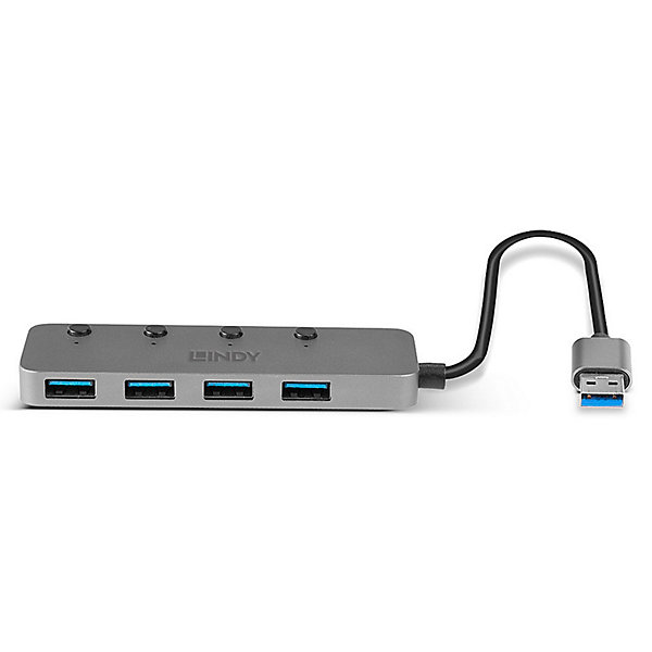 Hub USB 3.0 4 Ports Argent LINDY