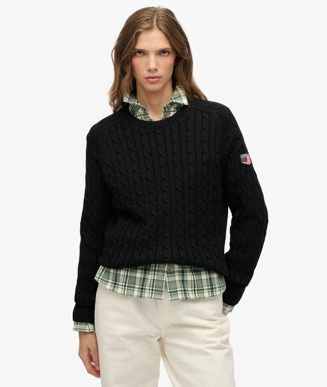 Slouchy Cable Knit Jumper