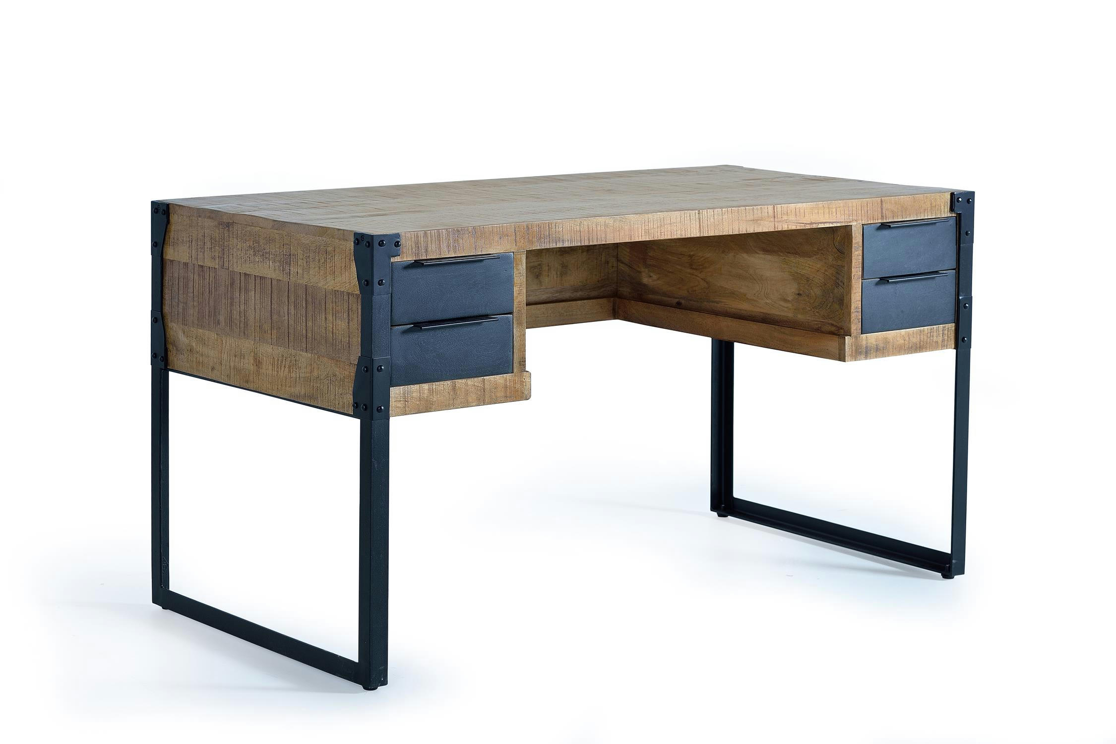 - Bureau en bois de manguier et métal
