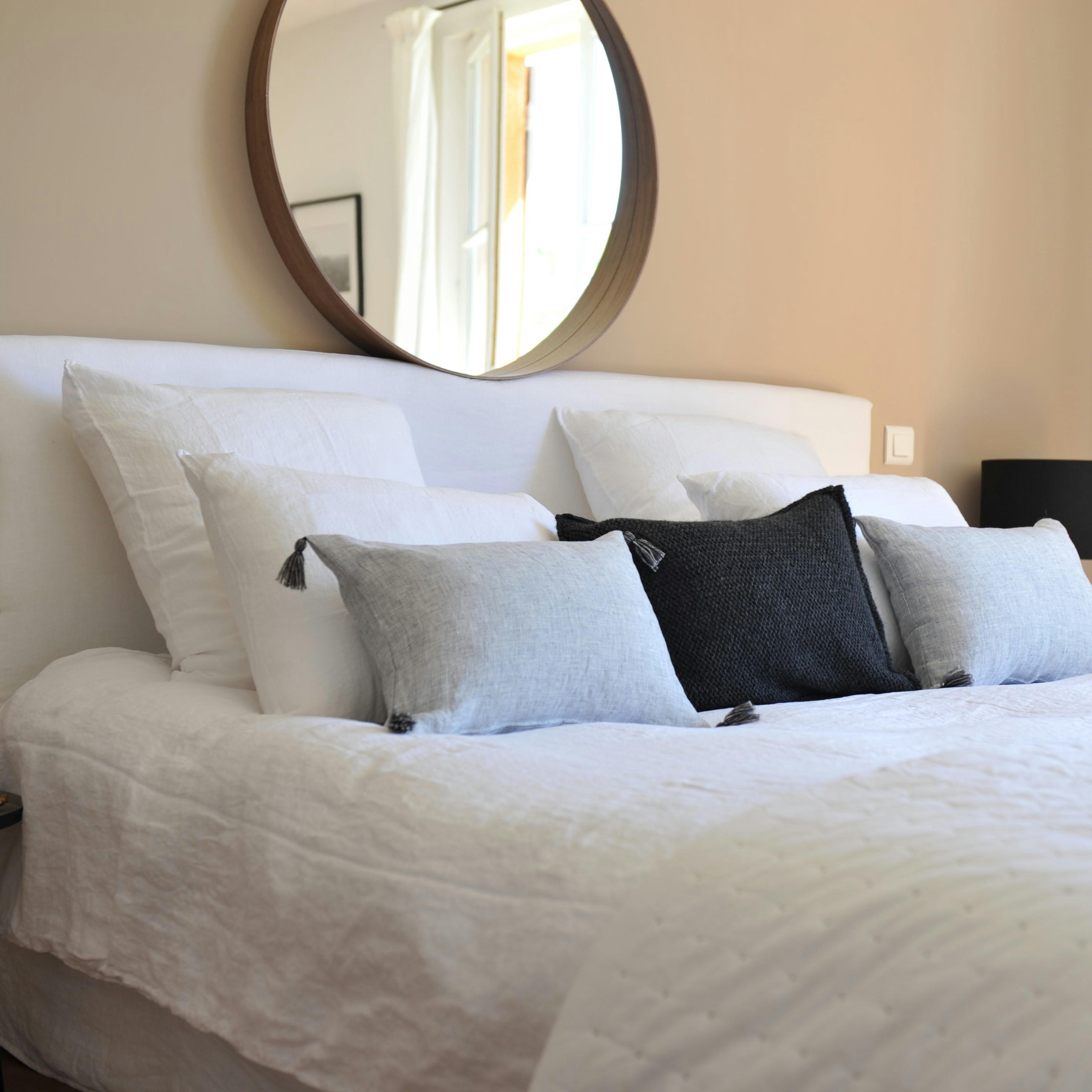 STONE WASHED - Housse de couette lin lavé blanc 240X220 CM