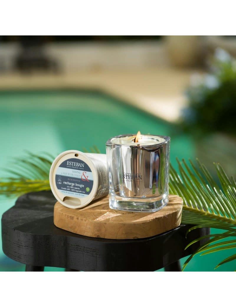 SANTAL & FLEUR DE COCO - Recharge pour bougie parfumée 180g