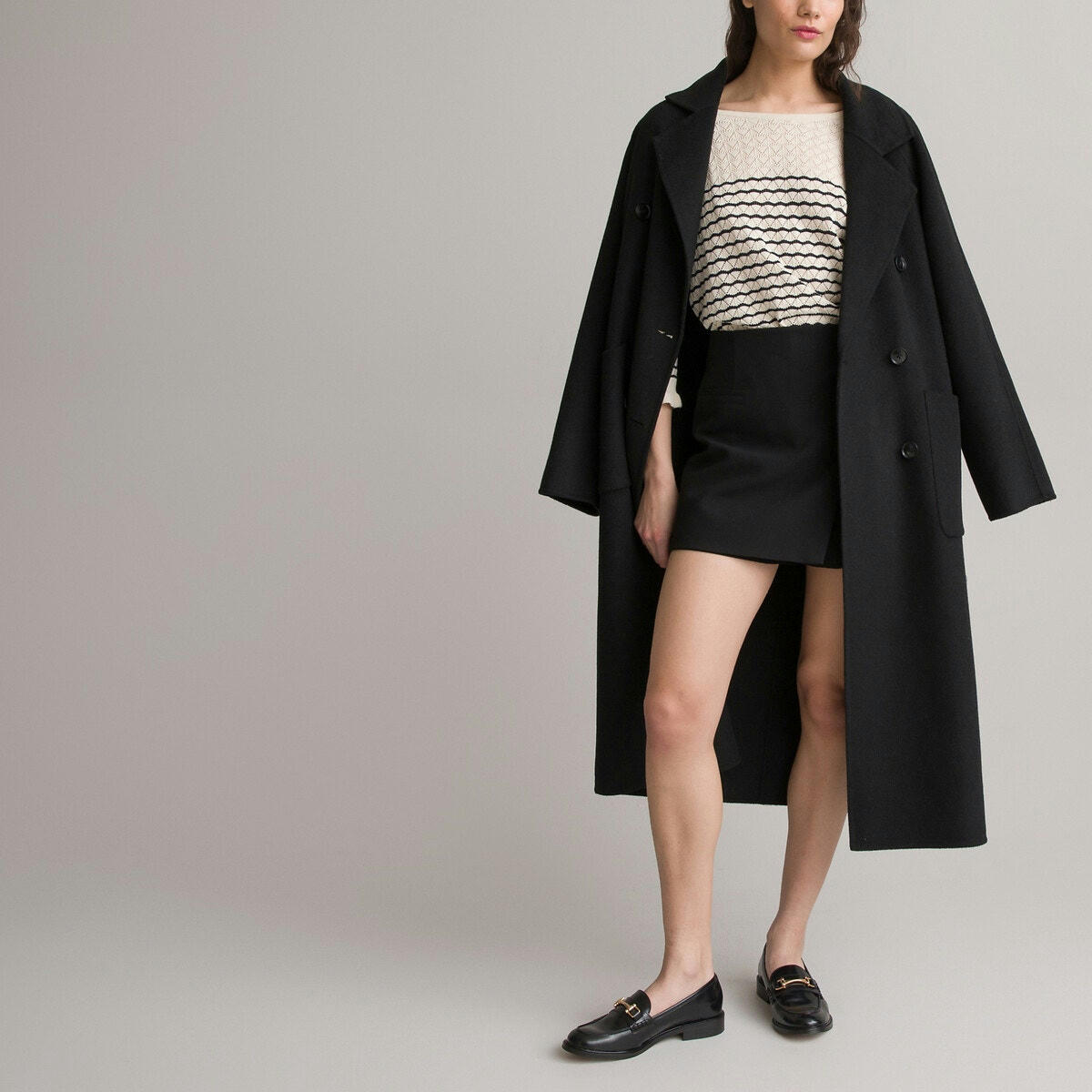 Pull marinière en pointelle fabriqué en Europe