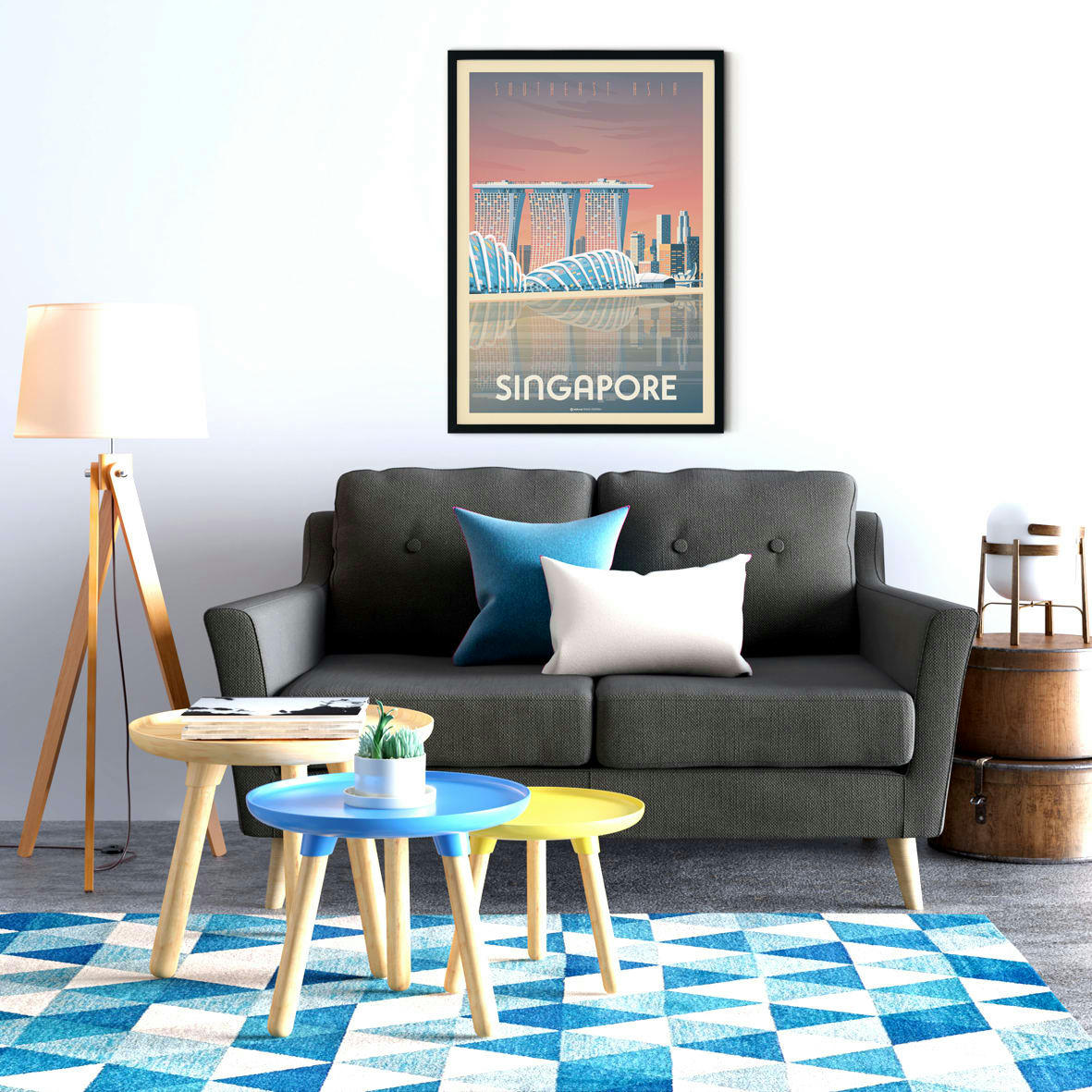 - Affiche Singapour  50x70 cm