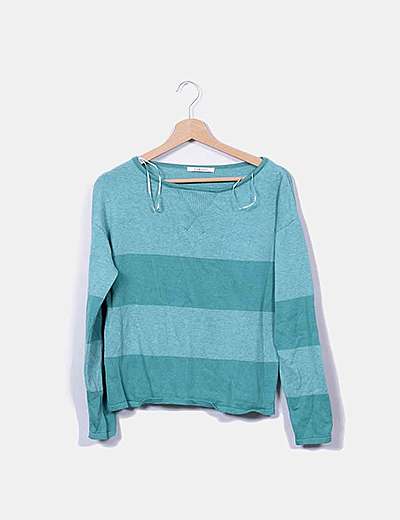 Camaïeu Green striped sweater
