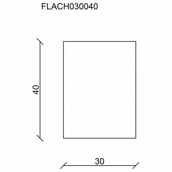 Flachleiste, Fichte- & Kieferholz natur, LxHxT: 200 x 4 x 3 cm
