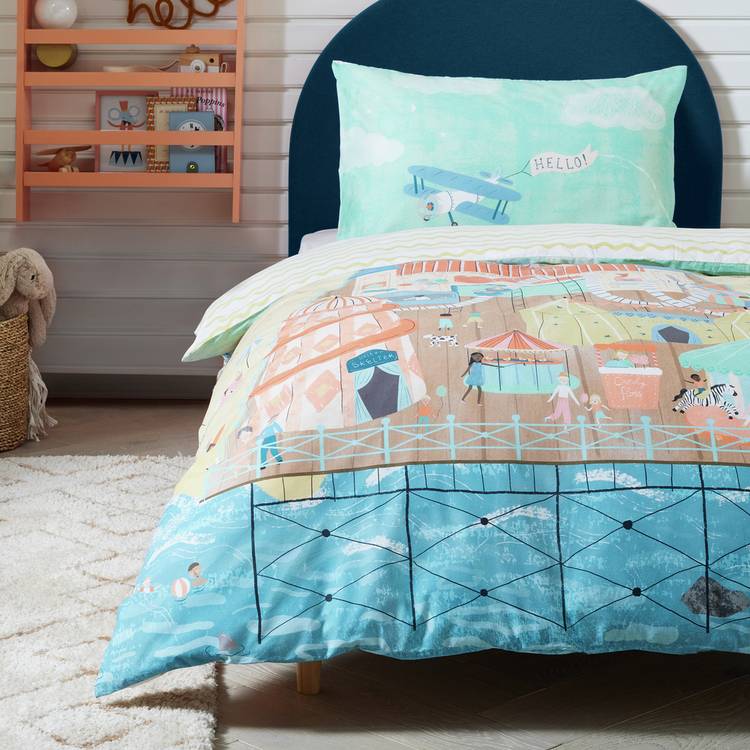 Habitat Cotton Seaside Panel Kids Bedding Set - Single