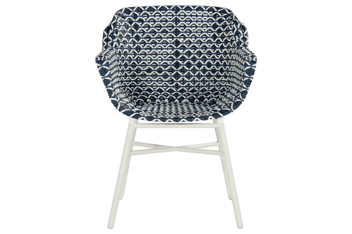 Hartman Tuinstoel Delphine - Donkerblauw Wicker - Zithoogte 43cm