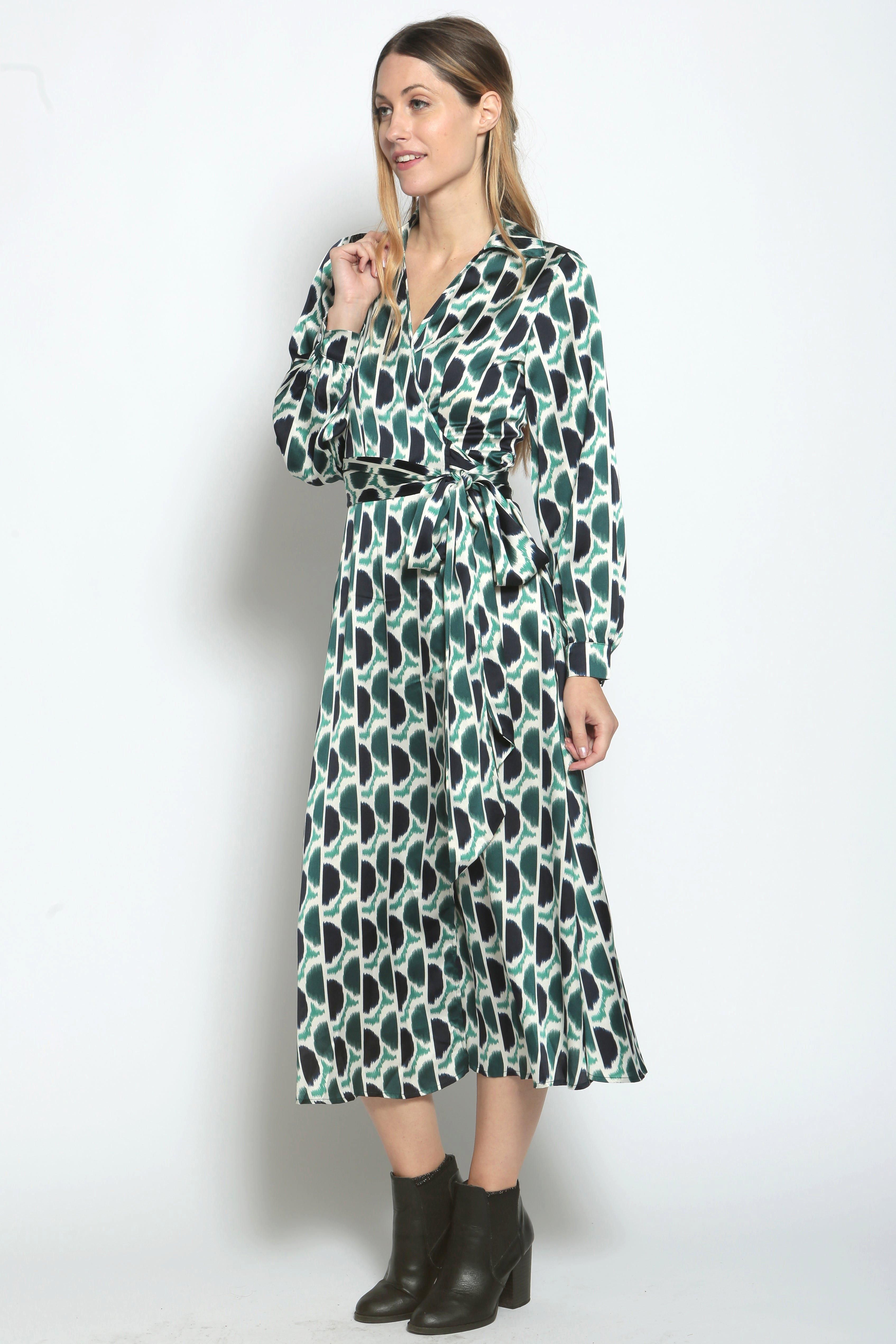 Cutie London Wrap Shirt Midi Dress