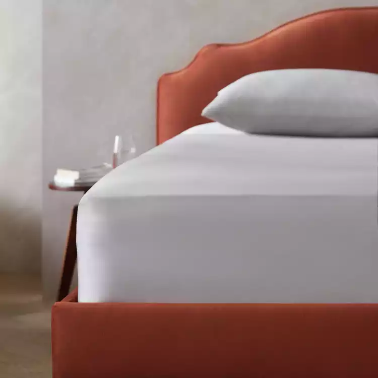 Habitat Cotton 800 TC Extra Deep Grey Fitted Sheet - Double