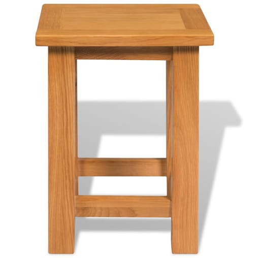 NNEVL End Table 27x24x37 cm Solid Oak Wood
