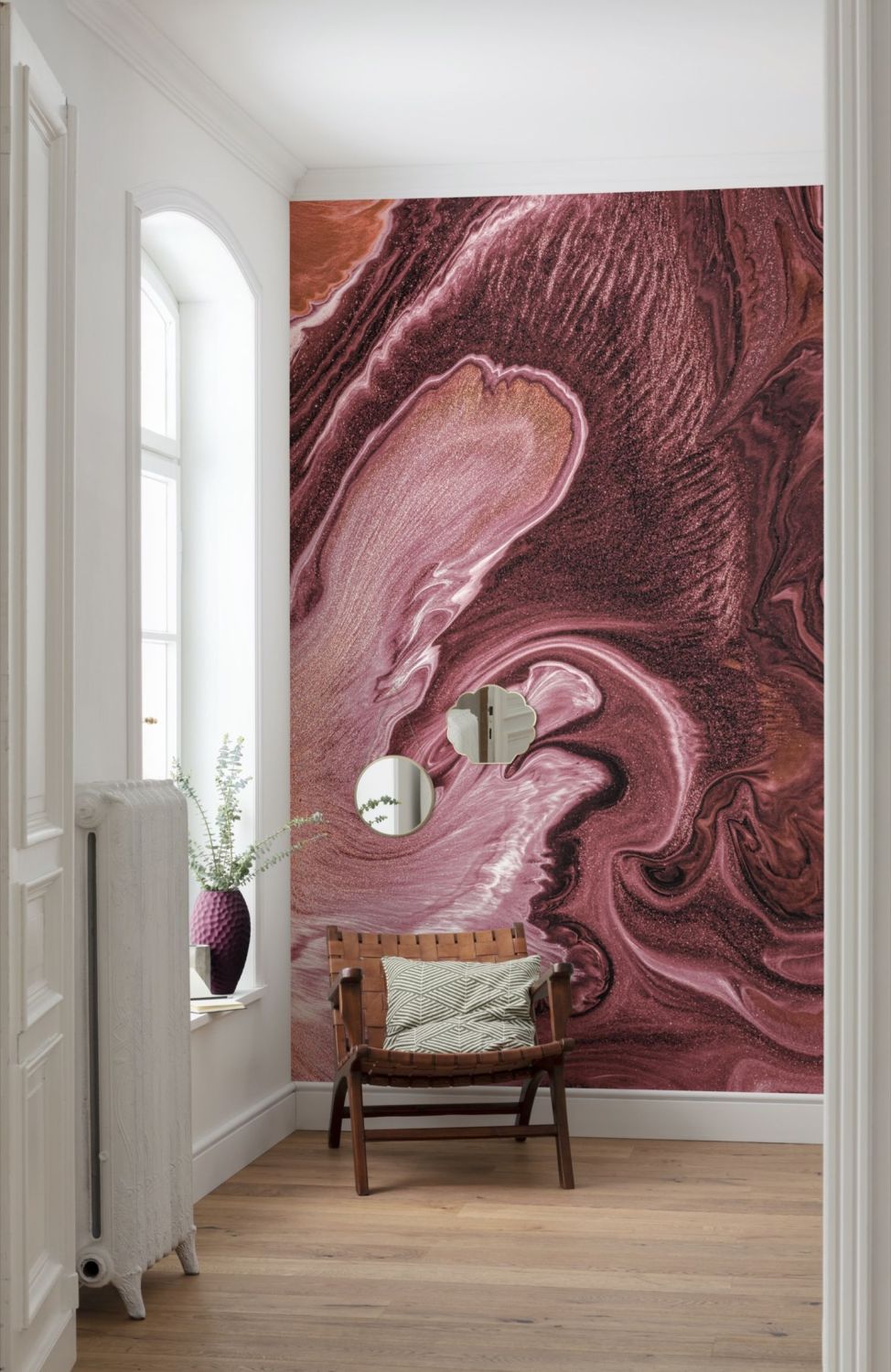 Sanders & Sanders fotobehang kleuroverloop rood - 200 x 280 cm - 611989