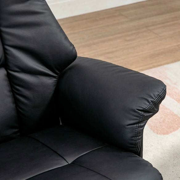 Relaxsessel, mit Hocker, LxBxH: 77x89x110 cm, schwarz