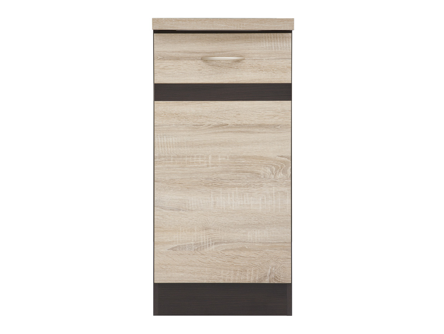 Szafka kuchenna dolna Junona Line 40 cm lewa dąb sonoma z blatem