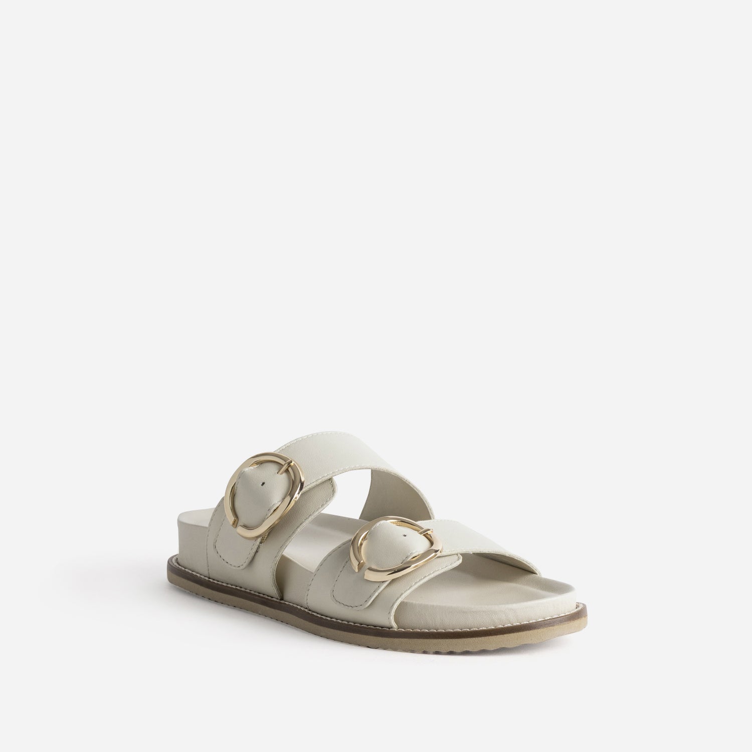 Mule anatomique beige cuir