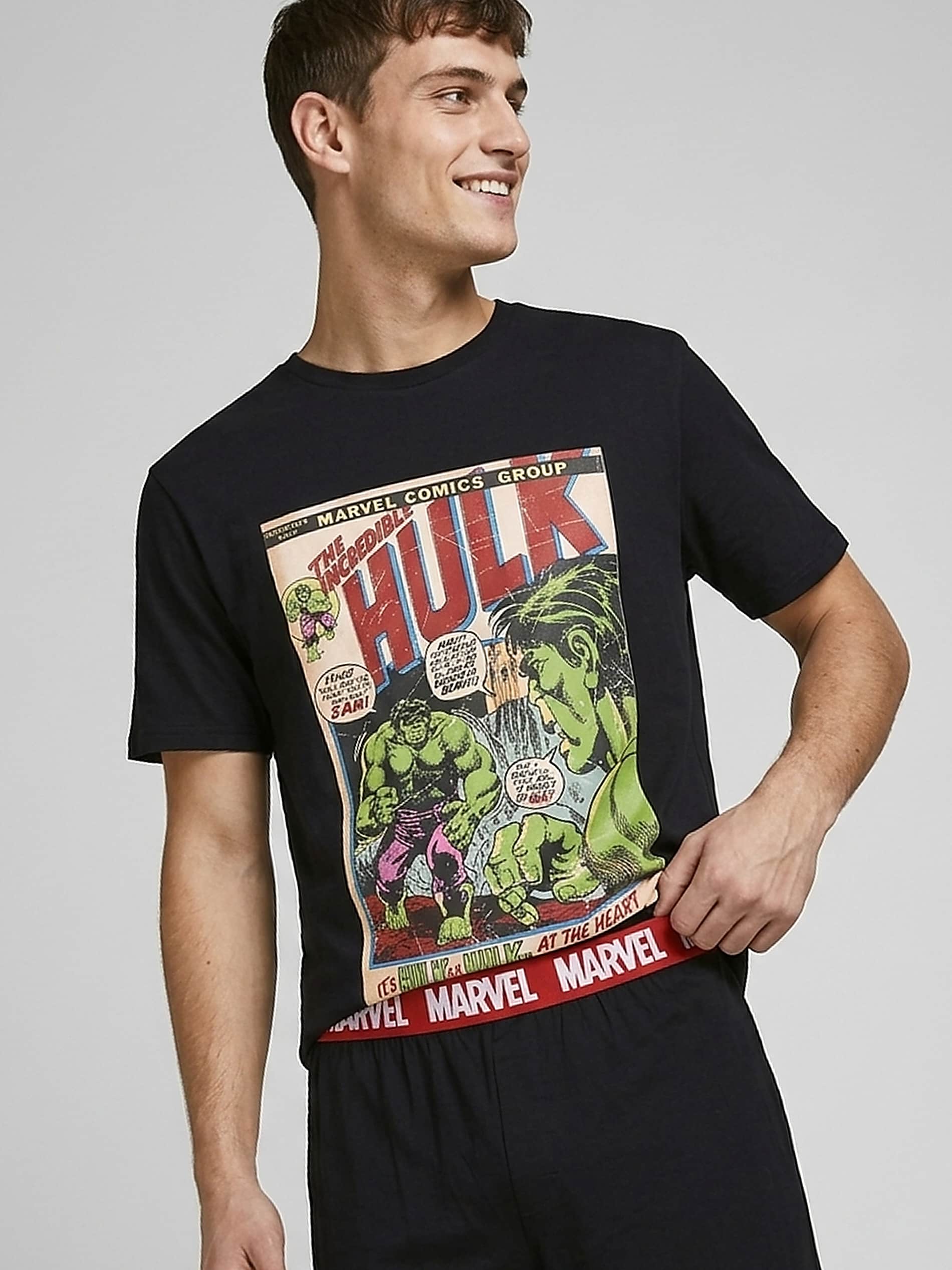 Bawełniana piżama dwuczęściowa Hulk