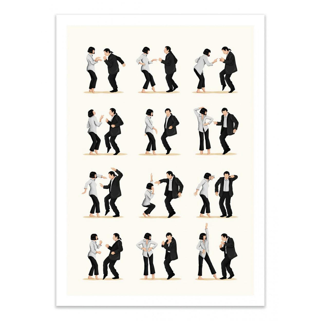 NOUR TOHME - PULP FICTION DANCING - Affiche d