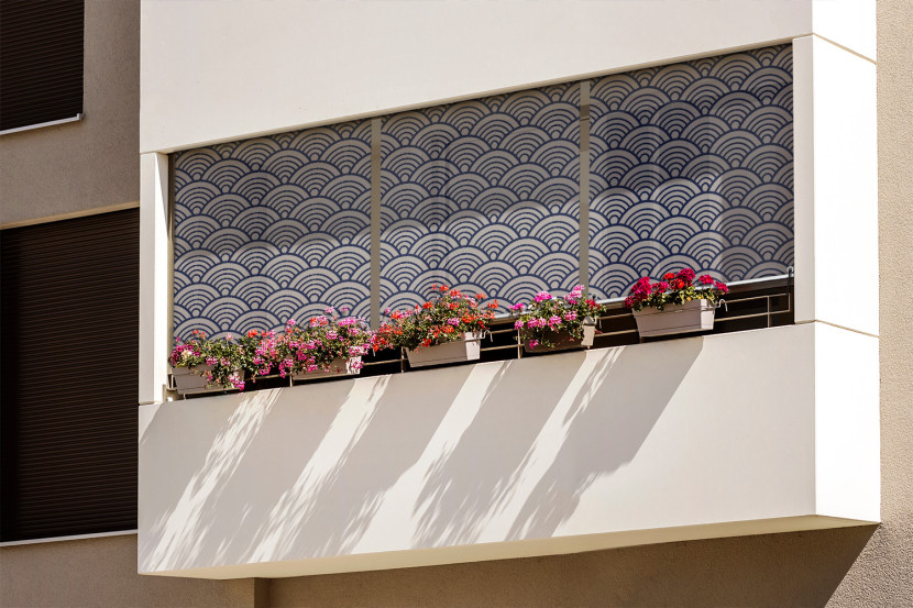 Roleta zewnętrzna - 40x180 cm -Wzór w stylu japońskim