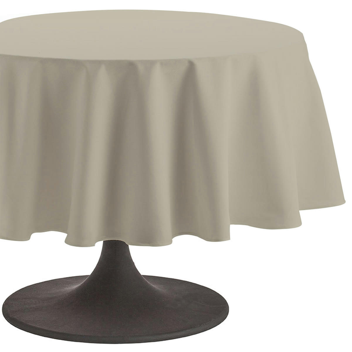 CAMBRAI - Nappe en coton traitee teflon creme 235x235