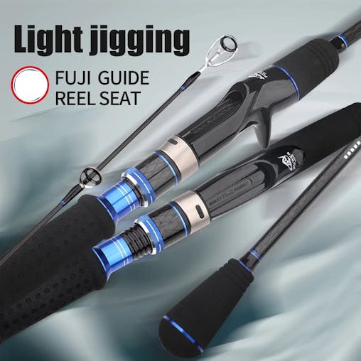 NNEOBA 1.8M 2-Section Fast Jigging Rod Carbon Fiber Saltwater Rod Black
