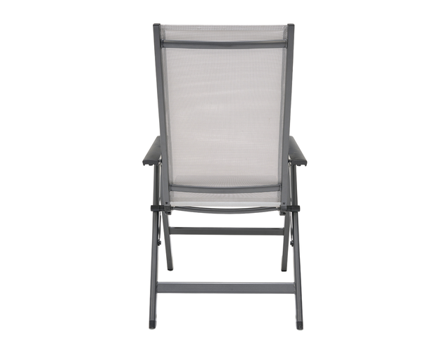 Frankie Folding Recliner Chair - Gunmetal Grey