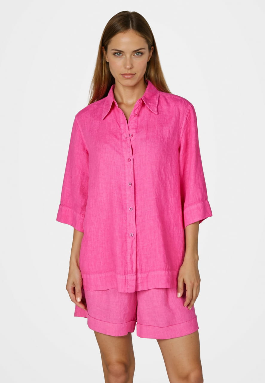Oversized Leinenhemd