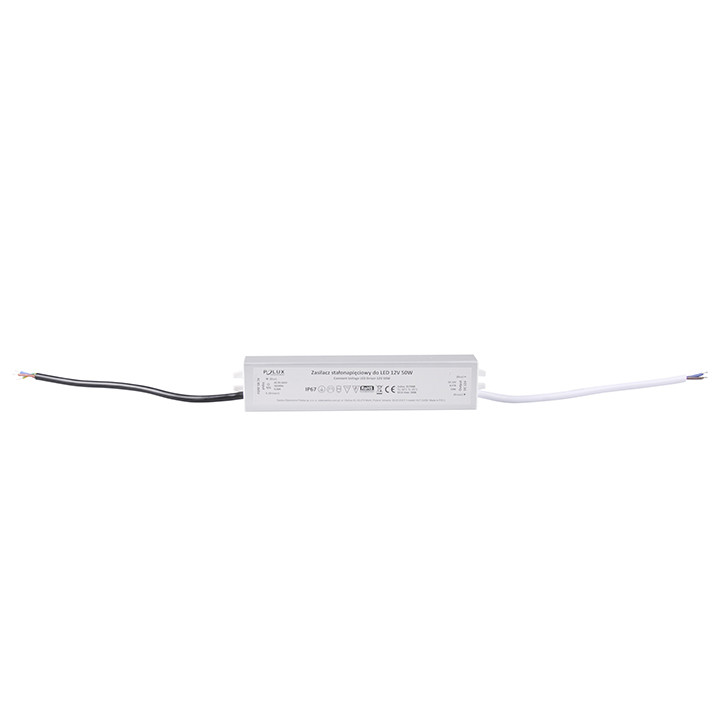 Zasilacz zewnętrzny 12V do taśm i żarówek LED 50W IP67 Polux 317308