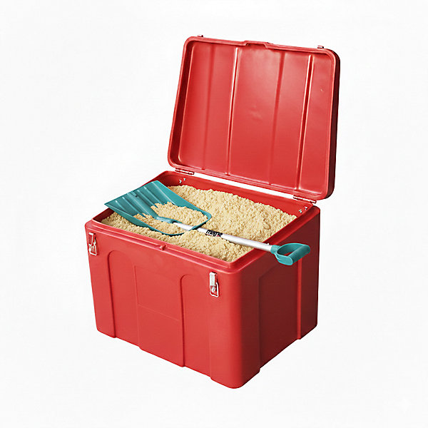 Bac à sable incendie/ à sel de déneigement 140l   pelle- lot de 16