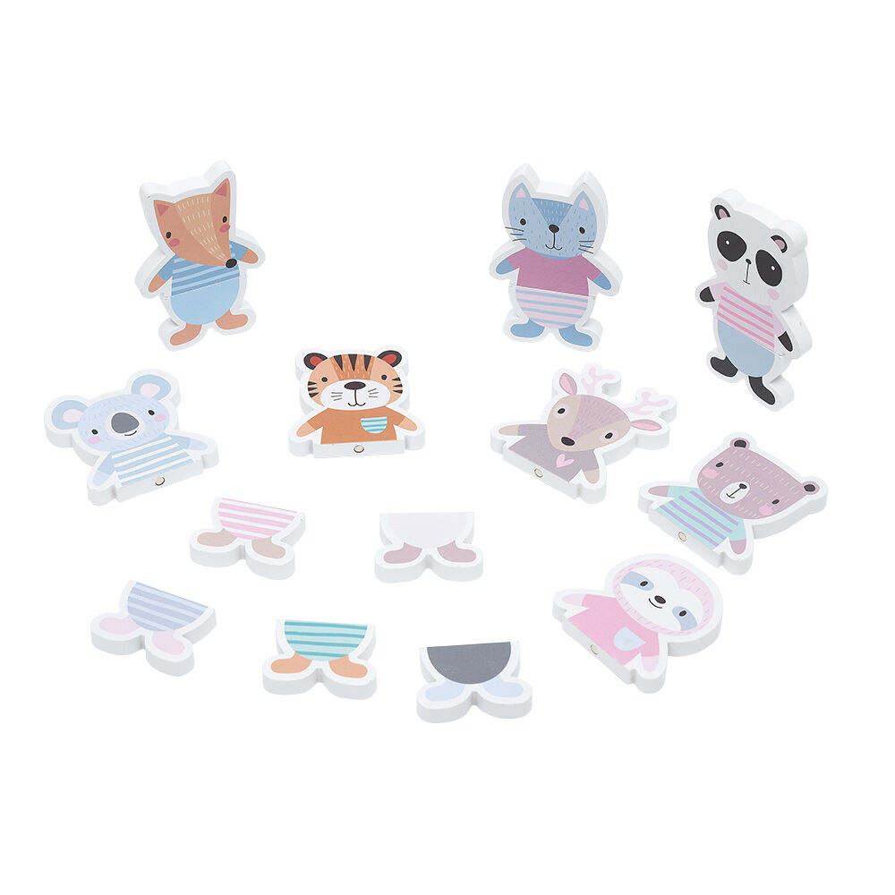 Puzzle magnétique animal en bois 8 pièces