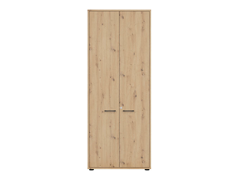 Regał zamykany na klucz Space Office 80 cm z 2 drzwiami dąb artisan