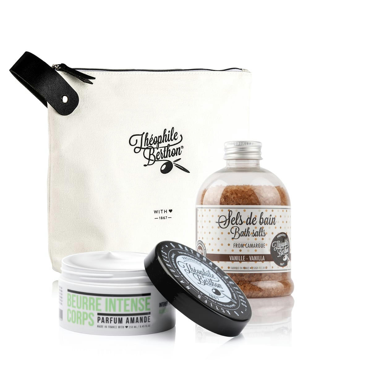 GOURMANDISE - Trousse amande et vanille avec 2 soins pour le corps