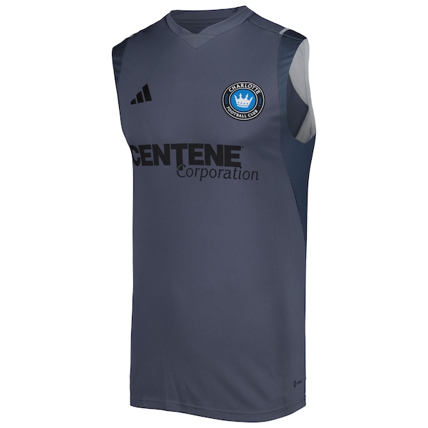 Charlotte FC adidas 2023 On-Field Sleeveless Training Jersey - Gray