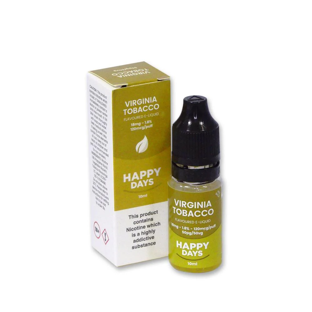 Happy Days Virginia Tobacco E-Liquid 18mg